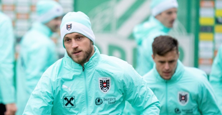 Marko Arnautovic und Christoph Baumgartner beim Training
