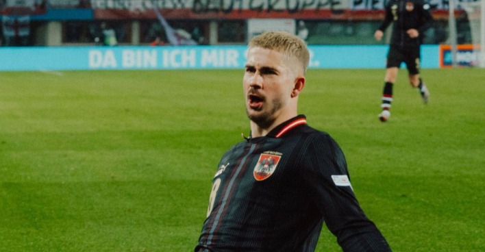 Romano Schmid beim Torjubel gegen Slowenien