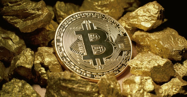 Bitcoin wird von manchen als digitales Gold gehandhabt.