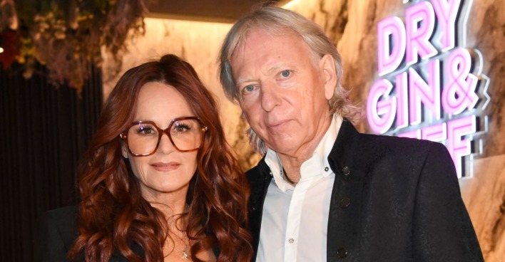 Andrea Berg mit Brille und Uli Ferber