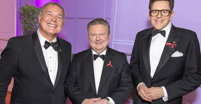 Wirtschafstkammer-Vertreter und Wiens Bürgermeister im Smoking