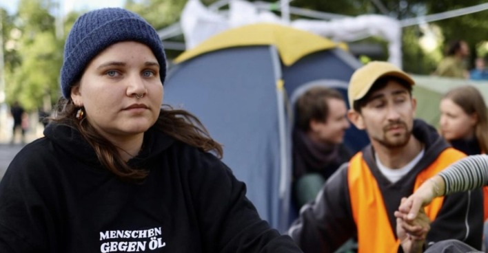 Klima Laila bei einem Protest