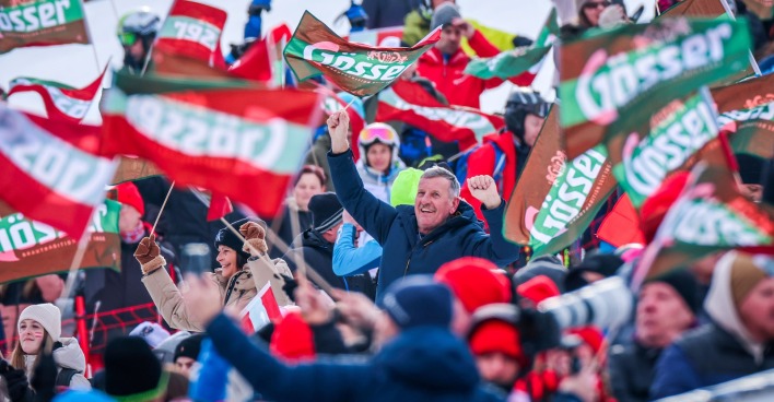 Fans bei der Ski-WM in Saalbach