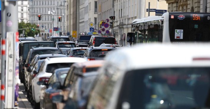 Stau in der Wiener Innenstadt
