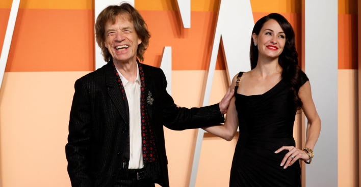 Mick Jagger und Melanie Hamrick bei der Oscars Party