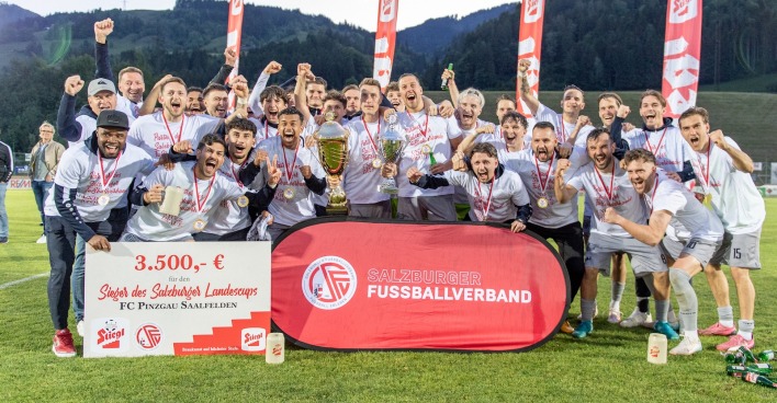 FC Pinzgau Saalfelden jubelt über den erneuten Gewinn des Landescups.