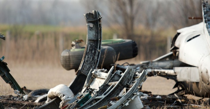 Wrack eines Kleinflugzeuges