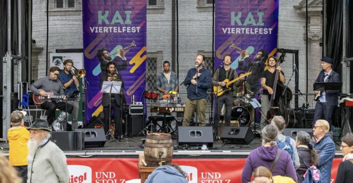 Bandauftritt beim Kaiviertelfest 2024.