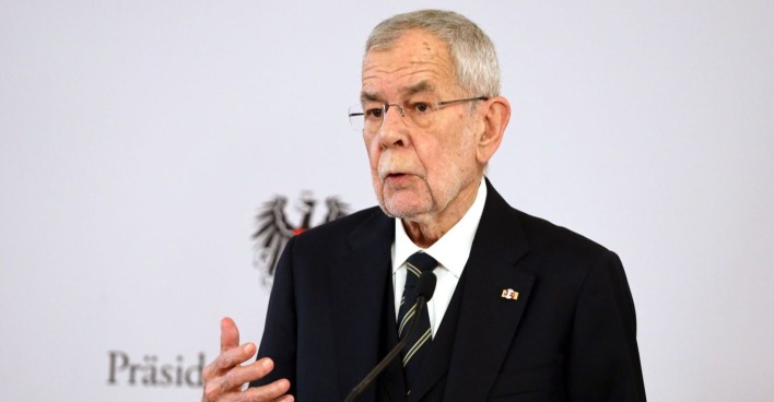 Bundespräsident Alexander Van der Bellen während eines Termins mit dem albanischen Präsidenten