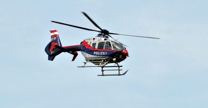 Polizeihubschrauber im Einsatz