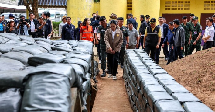 Thailändische Grenze zu Kambodscha