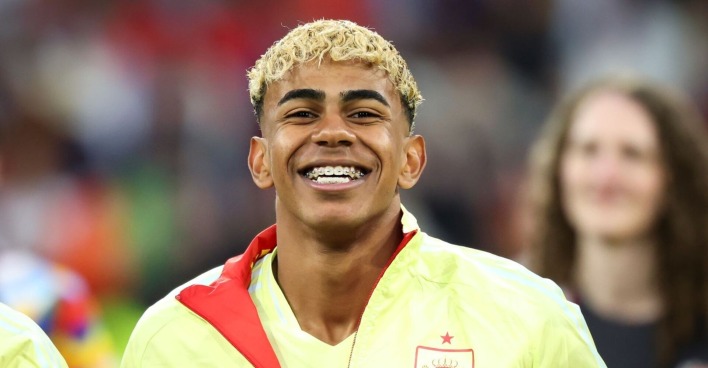 Lamine Yamal während eines Spiels der spanischen Nationalmannschaft