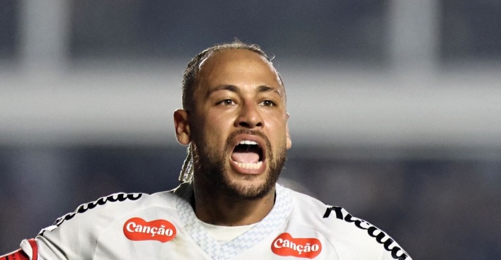 Neymar während eines Ligaspiels des FC Santos