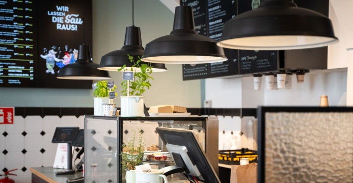 Bestelltresen in einer Swing-Kitchen-Filiale