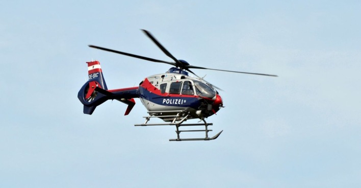 Polizeihubschrauber in der Luft
