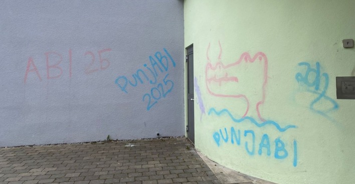Ein Krokodil, ein Wortspiel und jede Menge Farbe: Der Abi-Streich am Eugen-Bolz-Gymnasium sorgte für Ärger – und 9000 Euro Schaden.