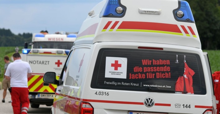 Rettungsteam am Einsatzort.