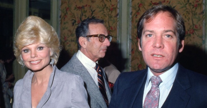 Loni Anderson und Ross Bickell in den 1980er Jahren, während einer Veranstaltung in den USA