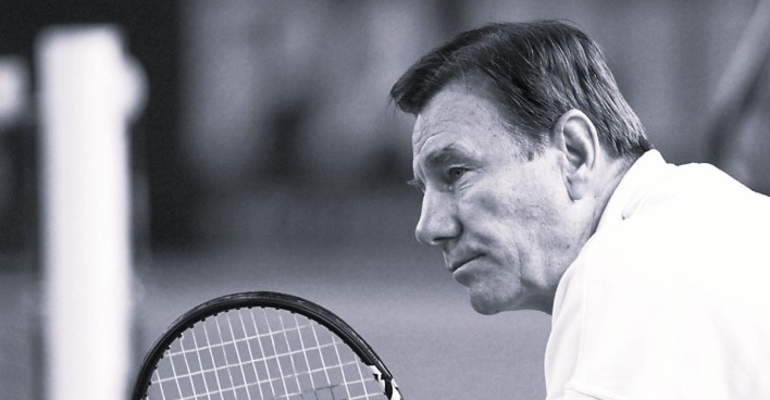 Nikola Pilic während eines Trainings der kroatischen Davis-Cup-Mannschaft
