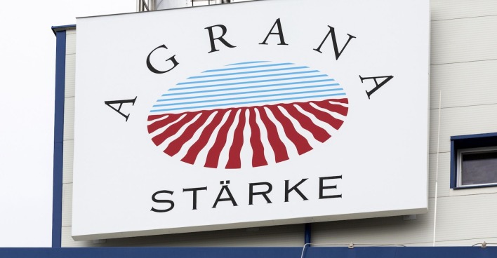 Großes Fabrikschild mit Agrana Stärke