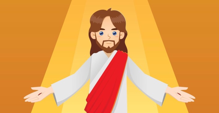 Jesus als Comicfigur.