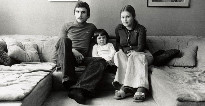 Hans Krankl mit seiner Ehefrau und ihrem gemeinsamen Kind im Jahr 1978