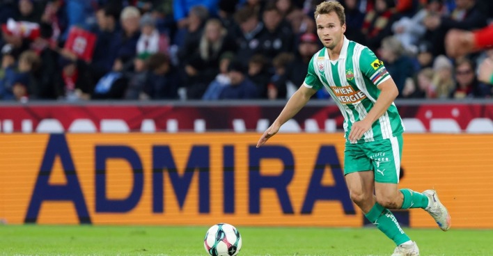 Matthias Seidl während eines Spiels von Rapid Wien gegen Red Bull Salzburg