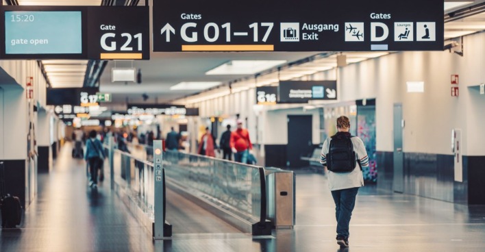 Ein Gang am Flughafen Wien-Schwechat.