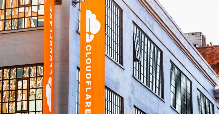 Außenansicht des Cloudflare-Hauptquartiers, San Francisco (USA)
