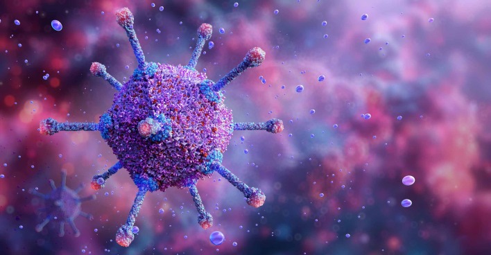 3D-Illustration eines Adenovirus