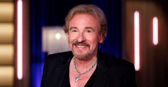 Fernsehmoderator Thomas Gottschalk in der WDR-Talkshow 'Kölner Treff' im WDR Studio