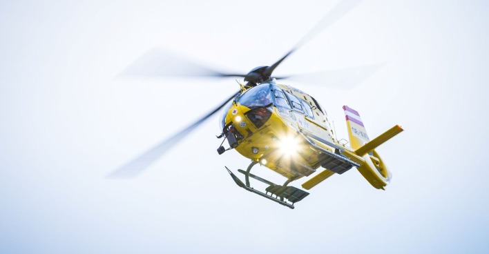 ÖAMTC-Hubschrauber im Einsatz.