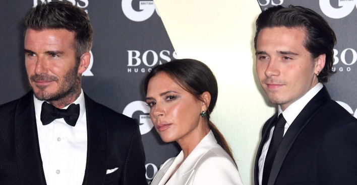 David Beckham, Victoria Beckham and Brooklyn Beckham