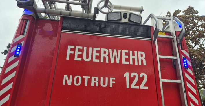 Rückansicht eines Feuerwehrwagens