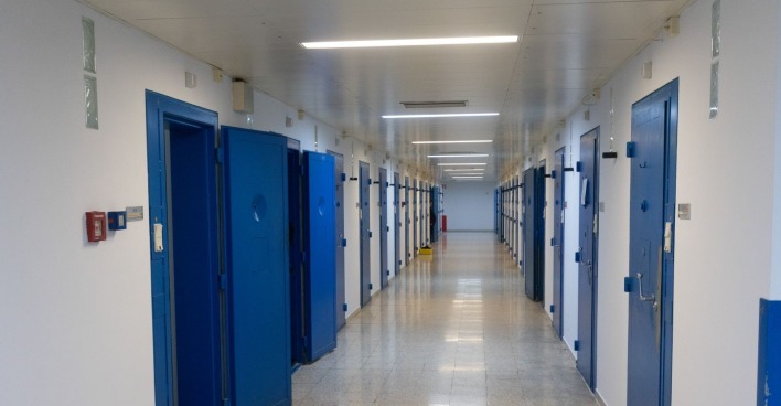 Innenansicht des Zellentraktes in der Justizanstalt-Josefstadt in Wien