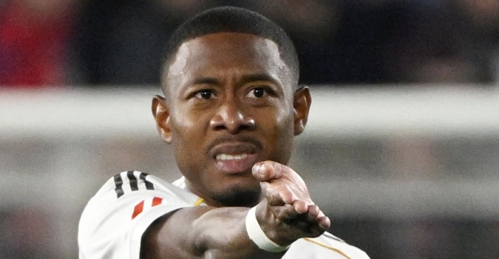 David Alaba im Real-Madrid-Trikot während eines Spiels – Österreichs Nationalspieler steht nach Kritik von Weltmeister Christophe Dugarry unter Beobachtung