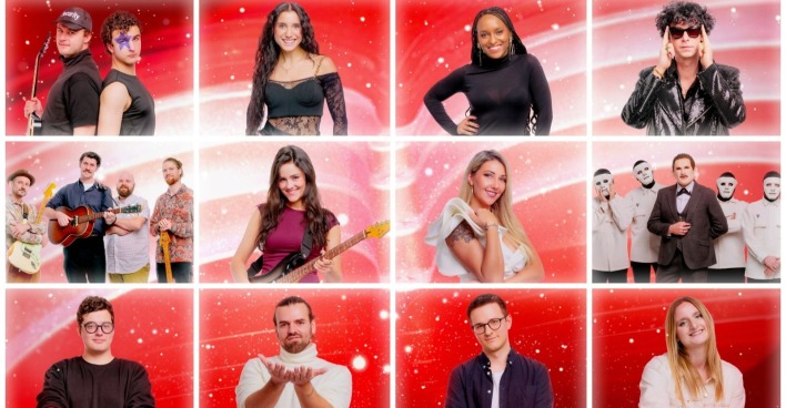 Alle Kandidaten des ESC-Vorentscheids "Vienna Calling" 2026 in einer Collage