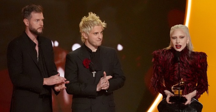 Lady Gaga während der Verleihung bei den Grammys 2026.