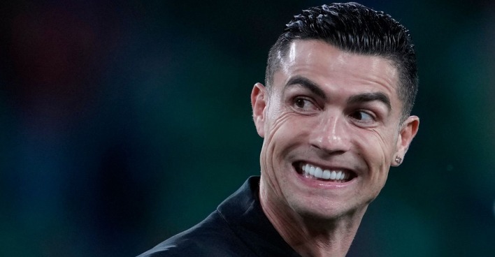 Cristiano Ronaldo während eines Spiels der portugiesischen Nationalmannschaft.