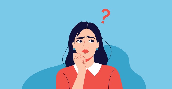 Comic-Frau, die nachdenklich aussieht | Credit: Zubair Hossain7/Shutterstock