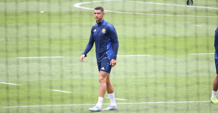 Cristiano Ronaldo beim Training in Saalfelden.