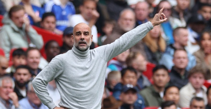 Pep Guardiola im FA-Cup Final Spiel zwischen Chelsea und City.