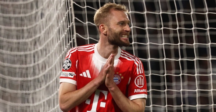Konrad Laimer im CL-Spiel gegen PSG im Einsatz.