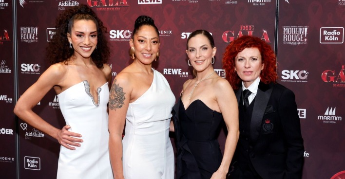 Die No Angels bei einem Red-Carpet-Auftritt in Köln: Die Girlgroup musste mehrere Konzerte absagen, nachdem Sängerin Sandy Mölling erkrankt ist.