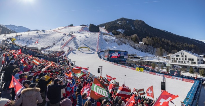 Ski Weltcup 2027 in Saalbach Hinterglemm beim Zwölferkogel.