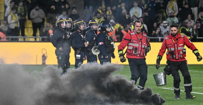 Beim Spiel zwischen FC Nantes and Toulouse FC kam es zum Spielabbruch.