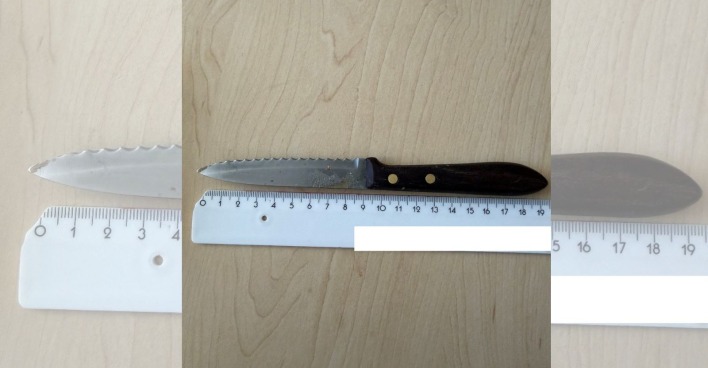 Messer mit dem der Mann gefuchtelt hat