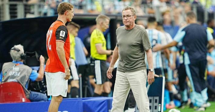 Ralf Rangnick nach der Niederlage gegen Argentinien.