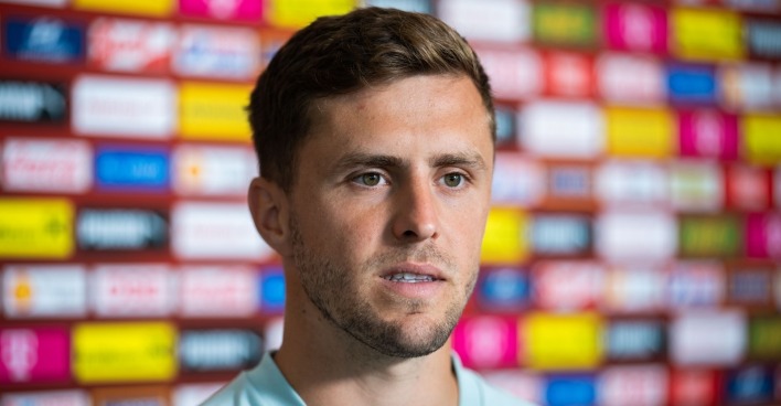 Christoph Baumgartner bei einem Medientermin vor der WM 2026.