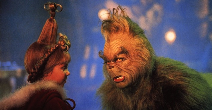 Jim Carrey als Grinch im Film „How the Grinch Stole Christmas“ (2000) im Gespräch mit Cindy Lou Who. Der Weihnachtsklassiker soll eine Fortsetzung erhalten.